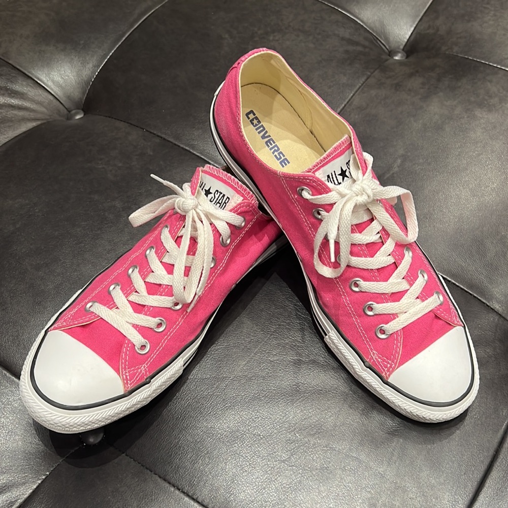 Converse All Star Sneakers Shoes Fashion Pink Low Cut Mens 12 Womens 14